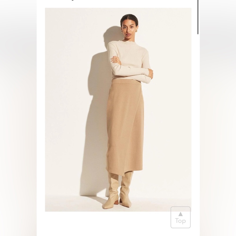 Vince Overlap Skirt Wheat Color 🌿